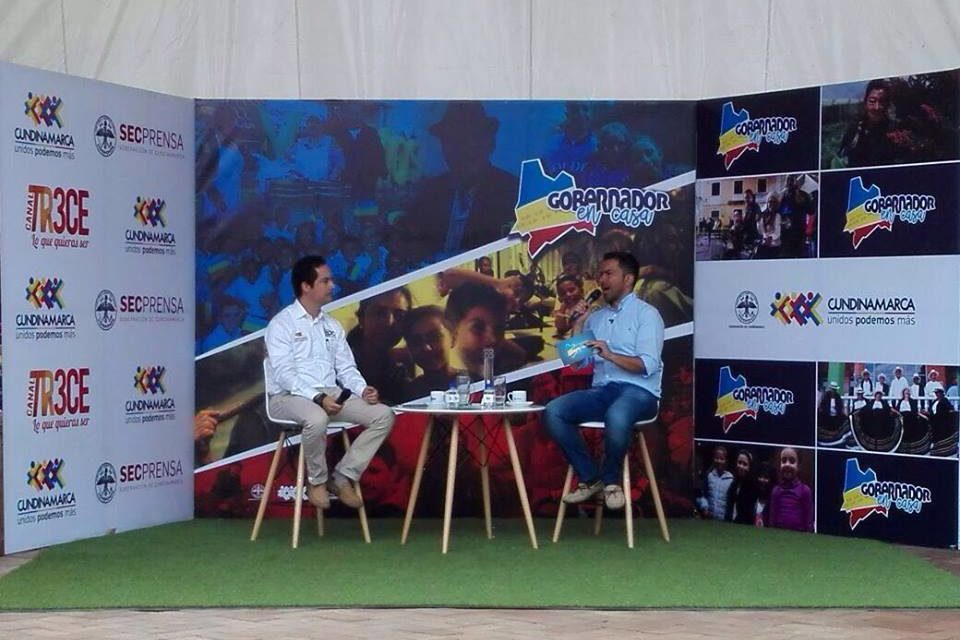 Empresas Públicas de Cundinamarca graba Programa de televisión “Gobernador en Casa”.