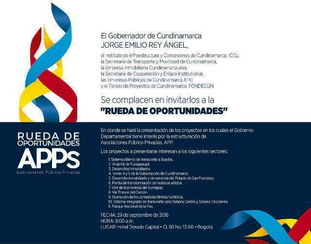 Gobernación de Cundinamarca Invita “Rueda de oportunidades”