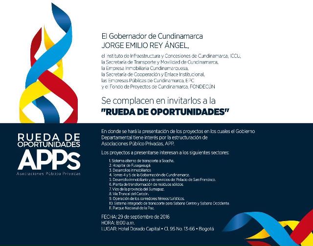 La Gobernación de Cundinamarca y sus entidades realizarán  “Rueda de oportunidades”