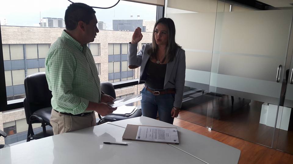 Empresas públicas de Cundinamarca S. A. – ESP – (EPC)., en cabeza del Gerente Dr. Andrés Ernesto Díaz Hernández, le da la bienvenida a la Abogada, Rosa Yolanda Sánchez Aldana,