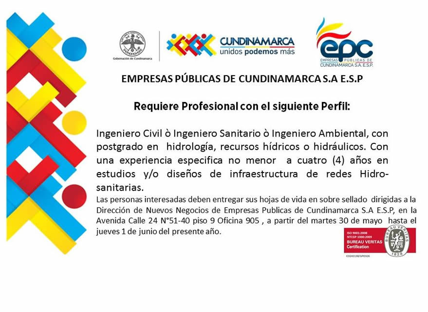 Profesional en Diseños de infraestructura de redes Hidro-sanitarias