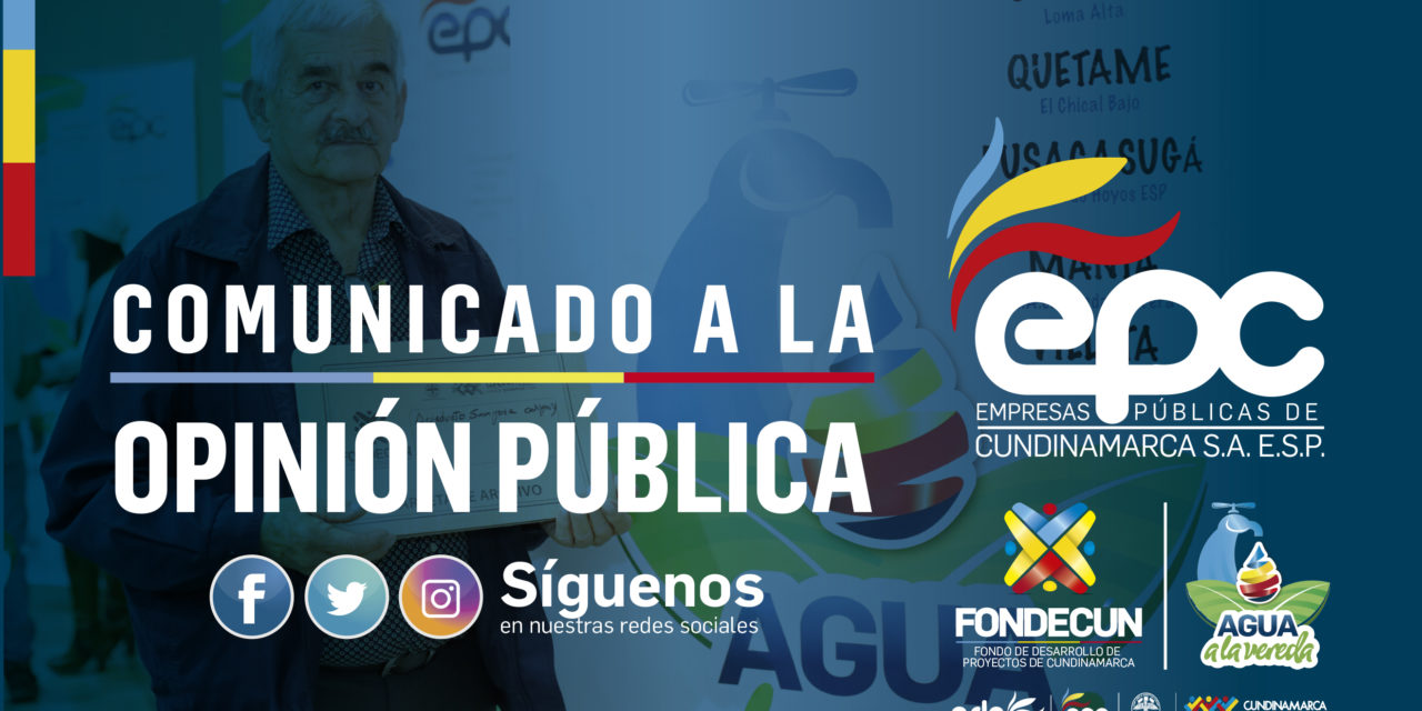 Comunicado a la opinión pública.