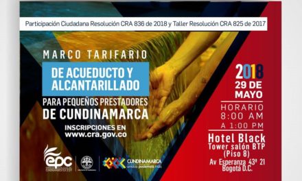 Asiste a la Jornada de Participación Ciudadana de la Resolución CRA 836 de 2018.