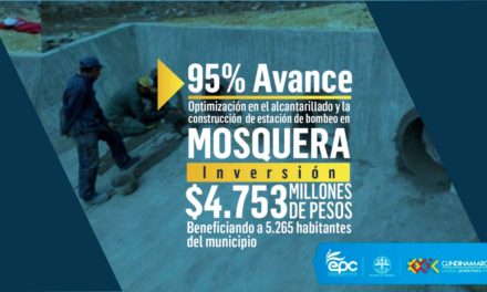 Optimización en el alcantarillado y la construcción de estación de bombeo en Mosquera tienen un avance del 95%