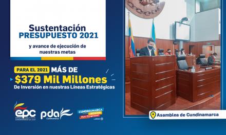 Sustentación presupuesto 2021 ante la Asamblea Departamental