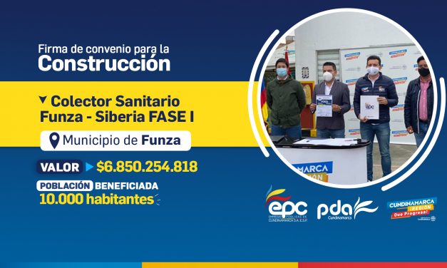Construcción del colector sanitario Funza-Siberia Fase I por un valor de $6.850 millones.
