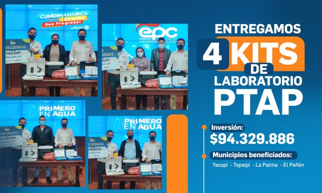Entrega de 4 kits de laboratorio para Plantas de Tratamiento de Agua Potable