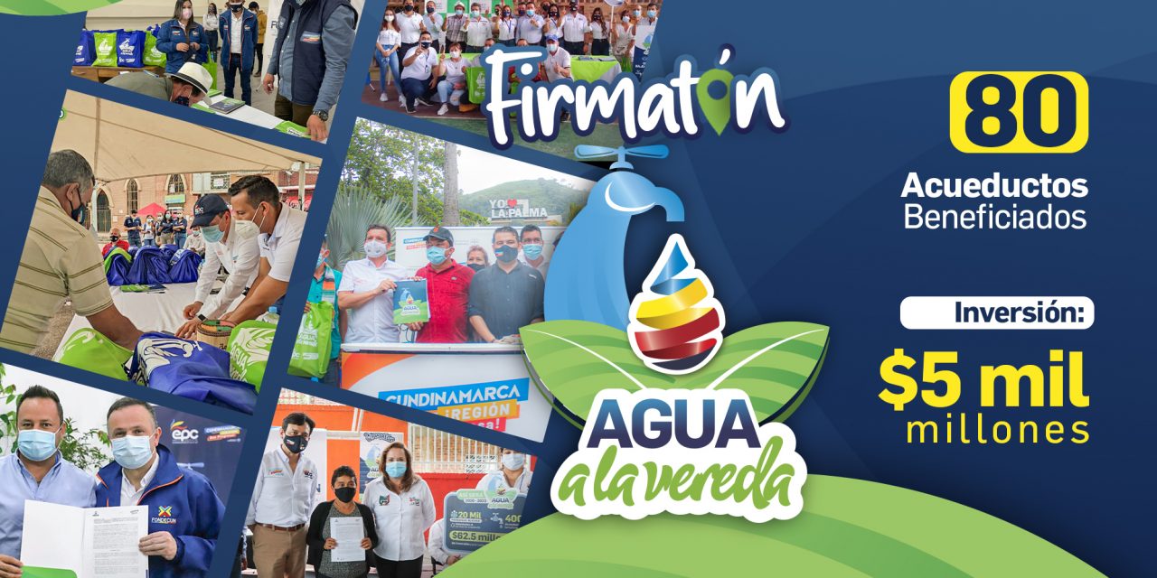 Agua a la vereda hizo realidad el sueño de 80 acueductos veredales de Cundinamarca