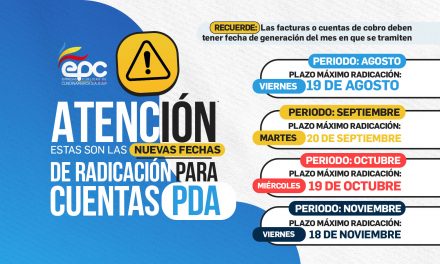 Atención nuevas fechas de cierres para pagos PDA