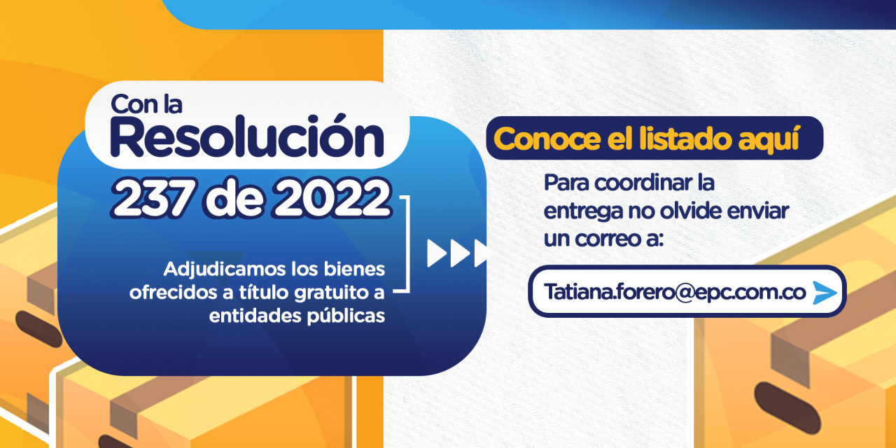 Adjudicamos los bienes ofrecidos a título gratuito