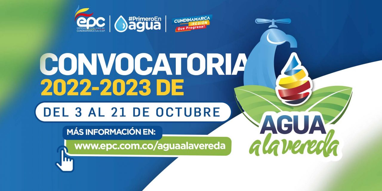 Cundinamarca lanza nueva convocatoria de Agua a la Vereda 2022-2023 para fortalecer 170 acueductos rurales
