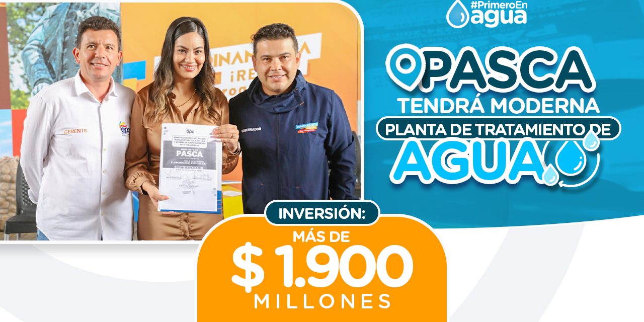 Pasca tendrá moderna planta de tratamiento de agua