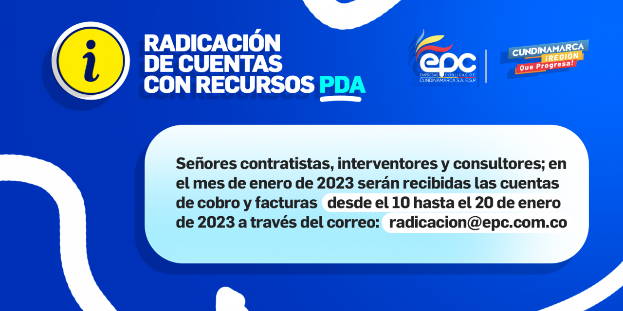 Radicación Cuentas PDA.