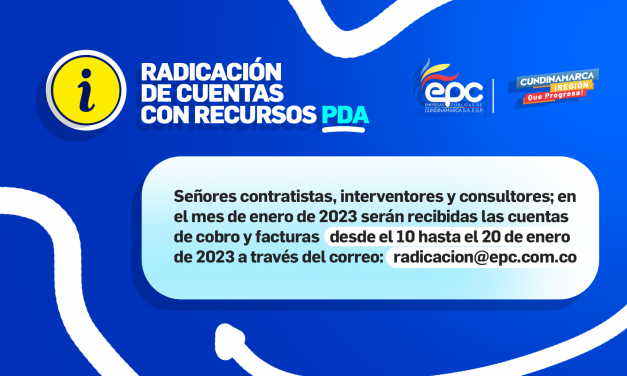 Radicación Cuentas PDA.