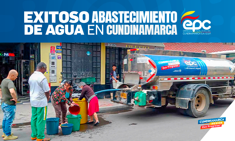 ABASTECIMIENTO DE AGUA  EN CUNDINAMARCA POR EMERGENCIAS